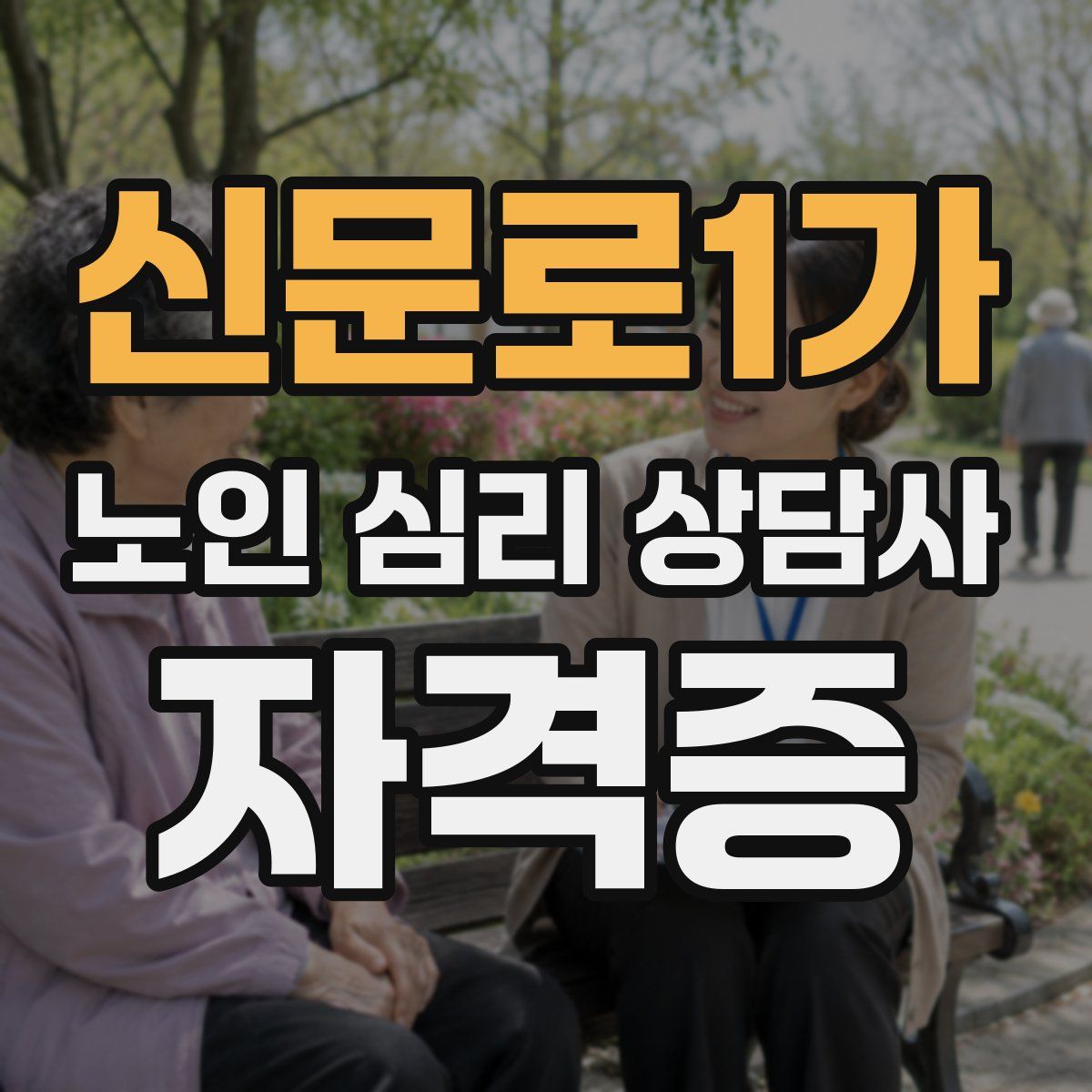 신문로1가 노인 심리 상담사 자격증