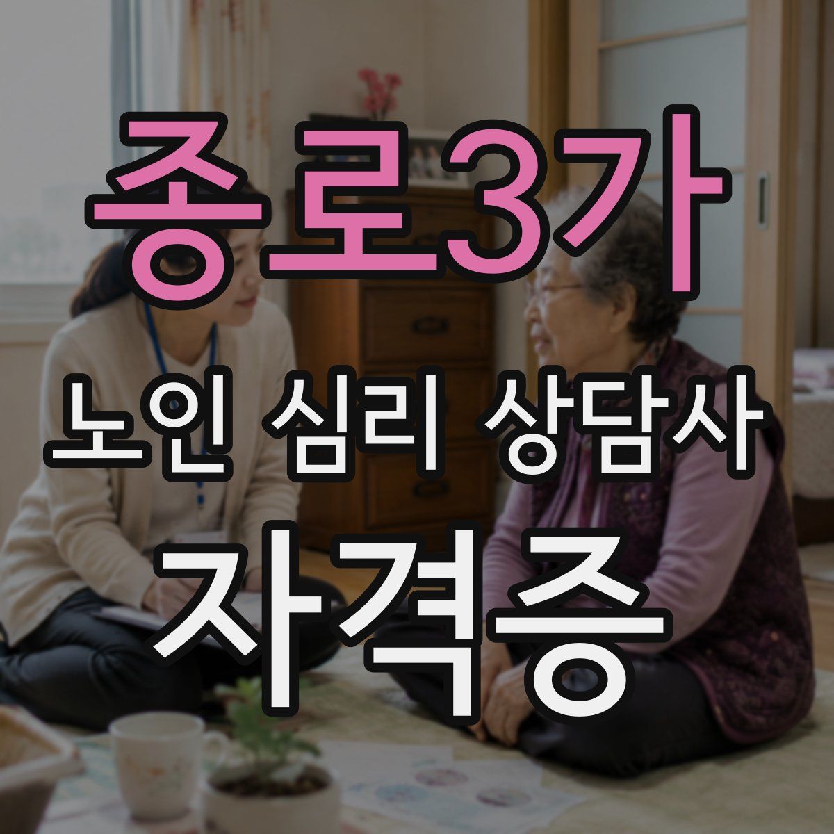 종로3가 노인 심리 상담사 자격증