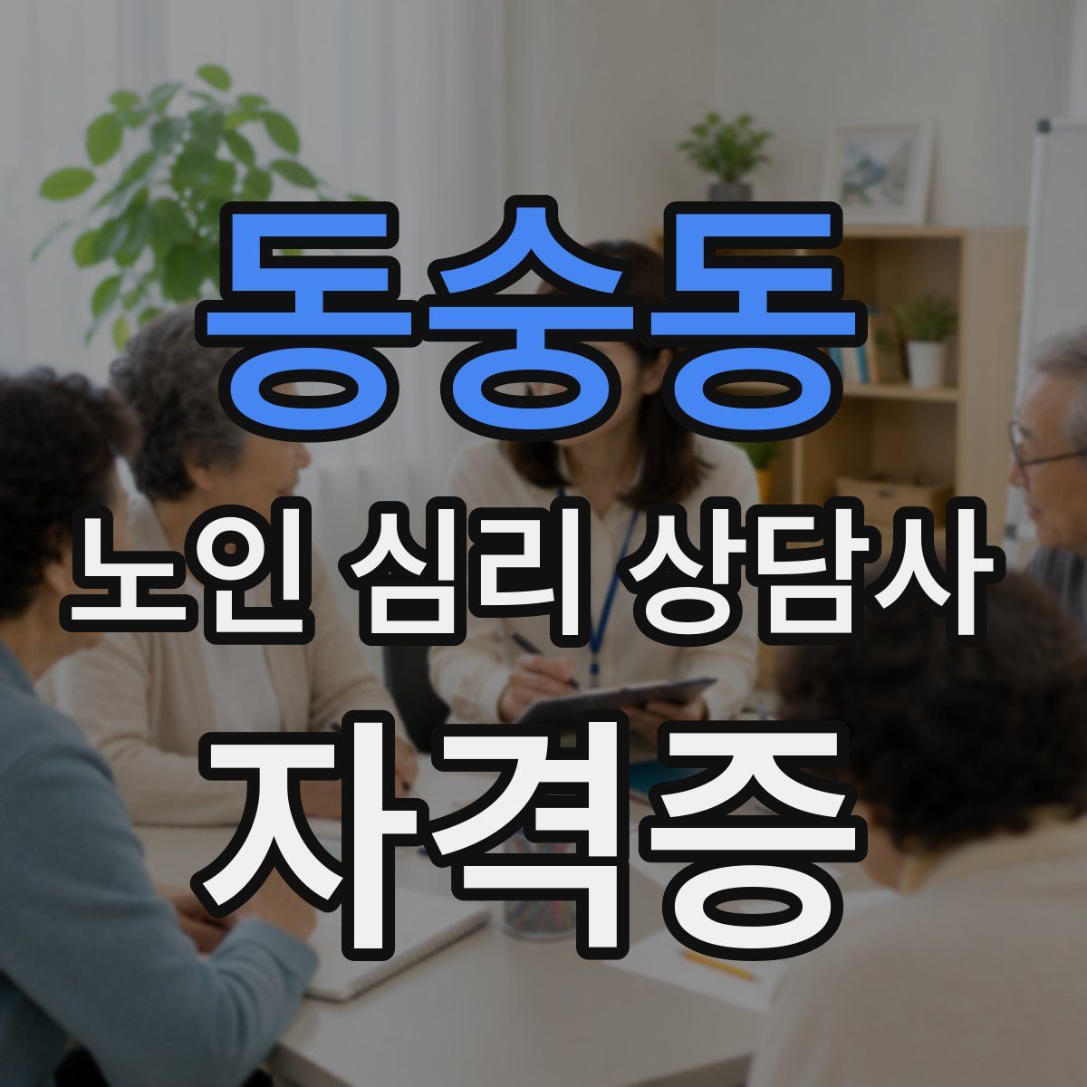 동숭동 노인 심리 상담사 자격증