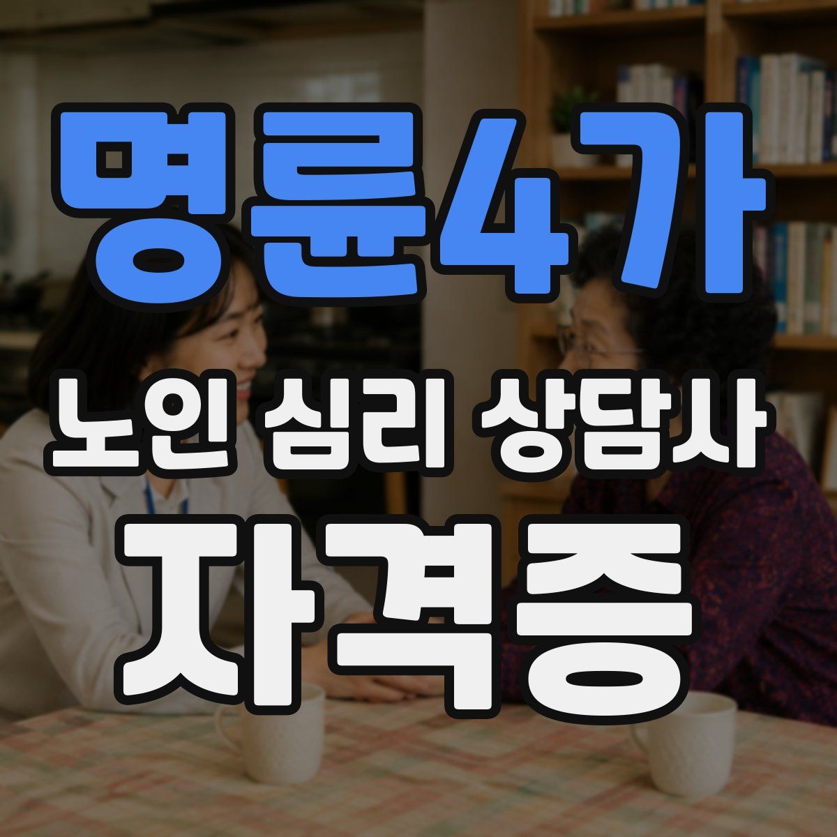 명륜4가 노인 심리 상담사 자격증