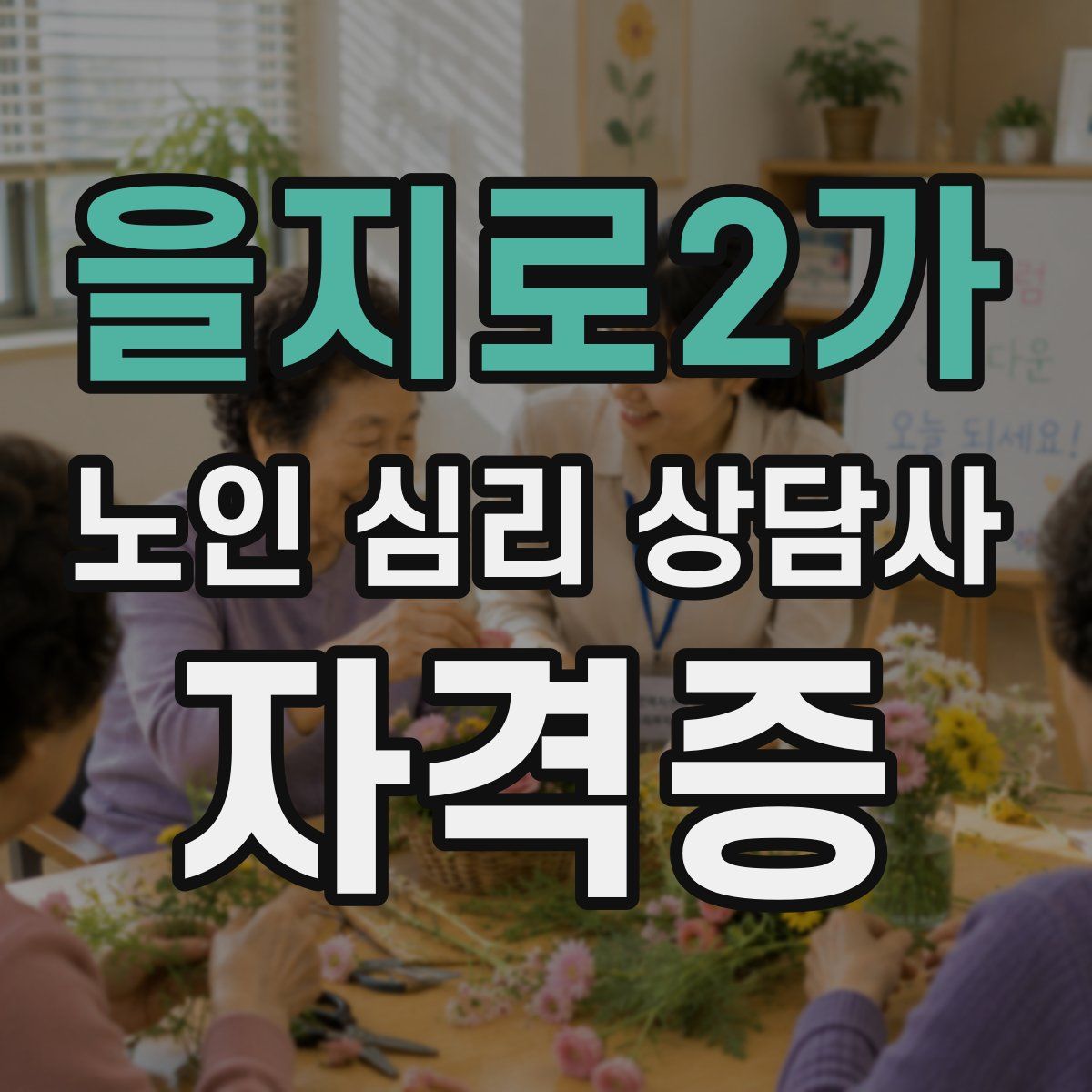 을지로2가 노인 심리 상담사 자격증