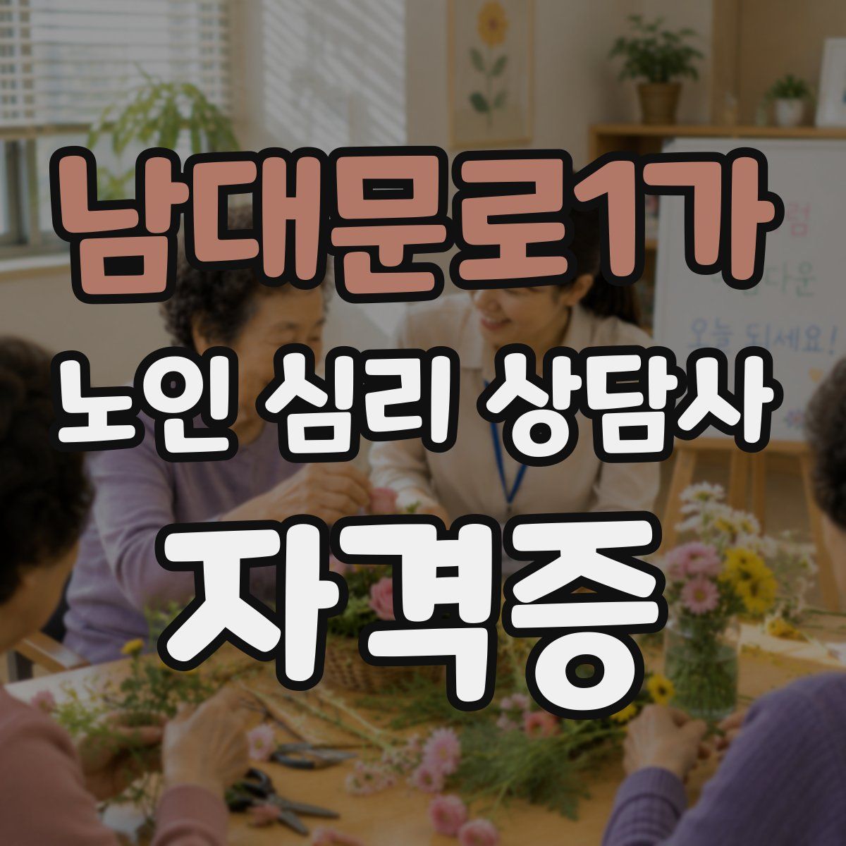 남대문로1가 노인 심리 상담사 자격증