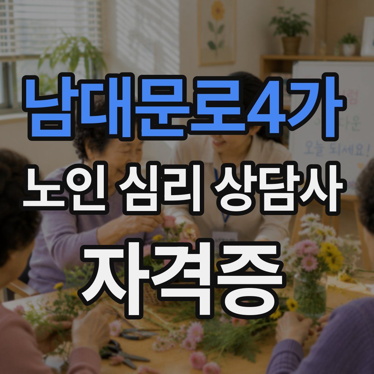 남대문로4가 노인 심리 상담사 자격증