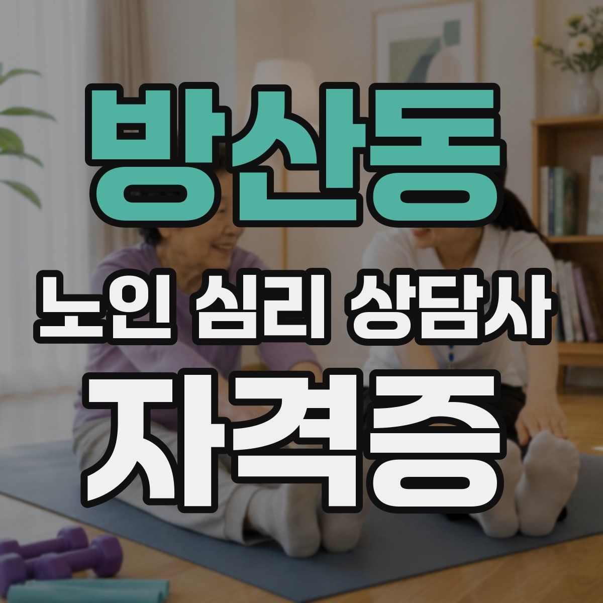 방산동 노인 심리 상담사 자격증