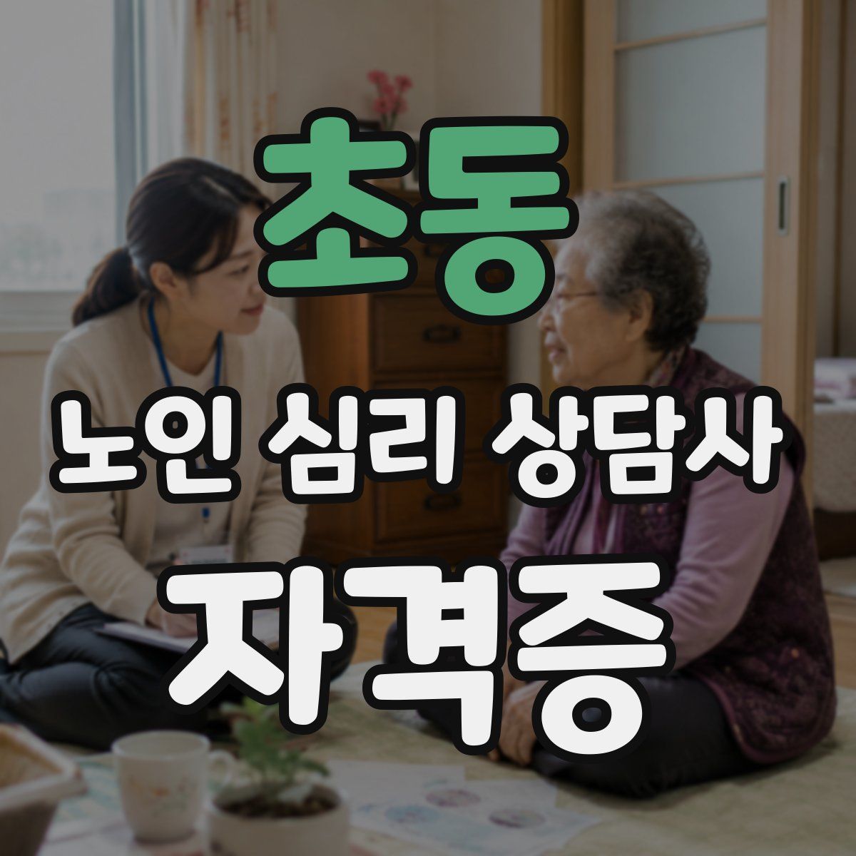 초동 노인 심리 상담사 자격증