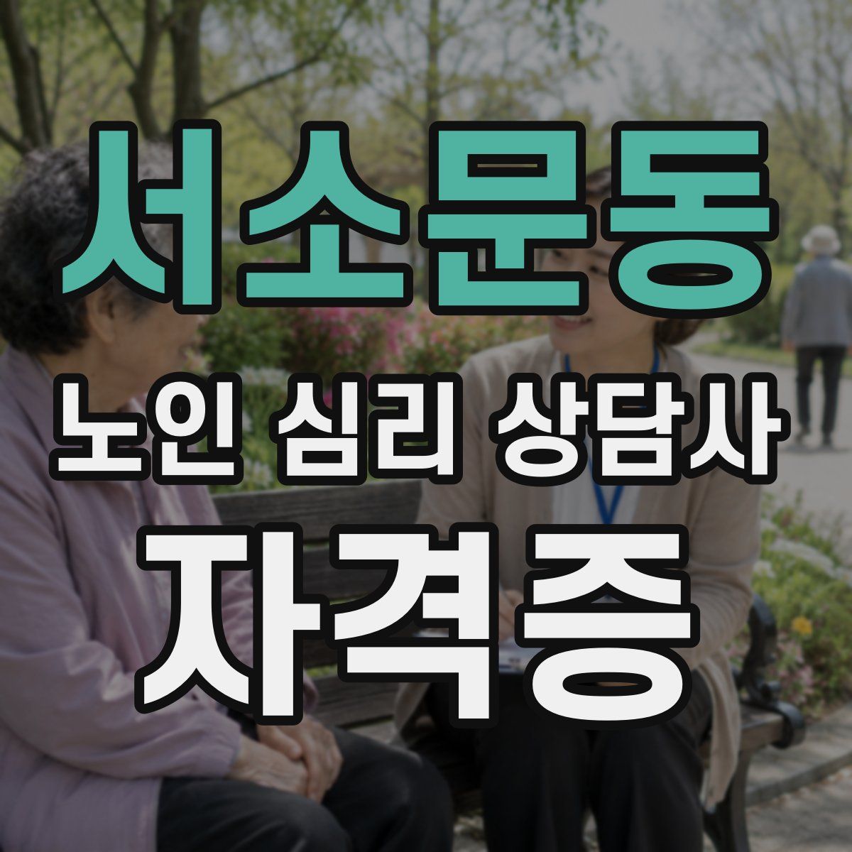 서소문동 노인 심리 상담사 자격증