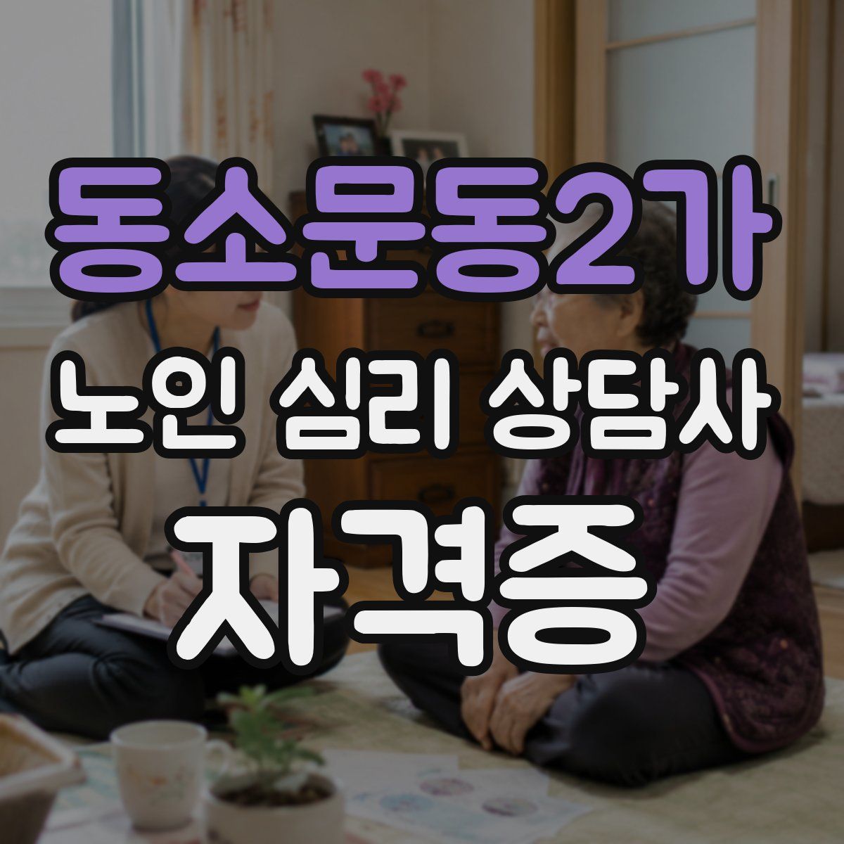 동소문동2가 노인 심리 상담사 자격증