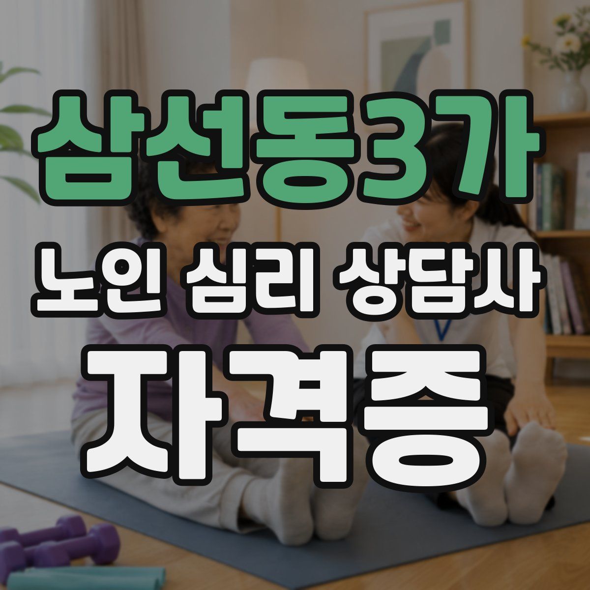 삼선동3가 노인 심리 상담사 자격증