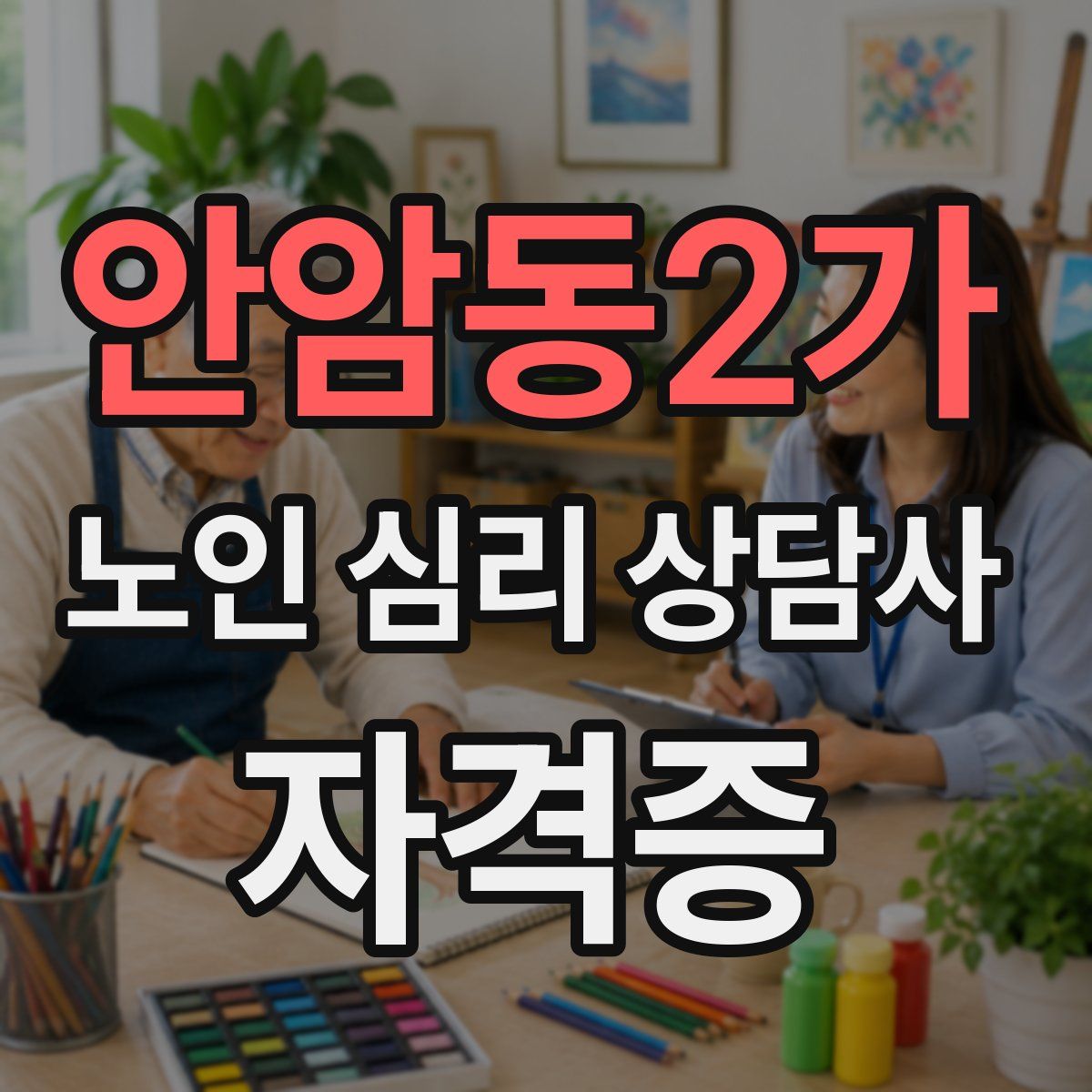 안암동2가 노인 심리 상담사 자격증