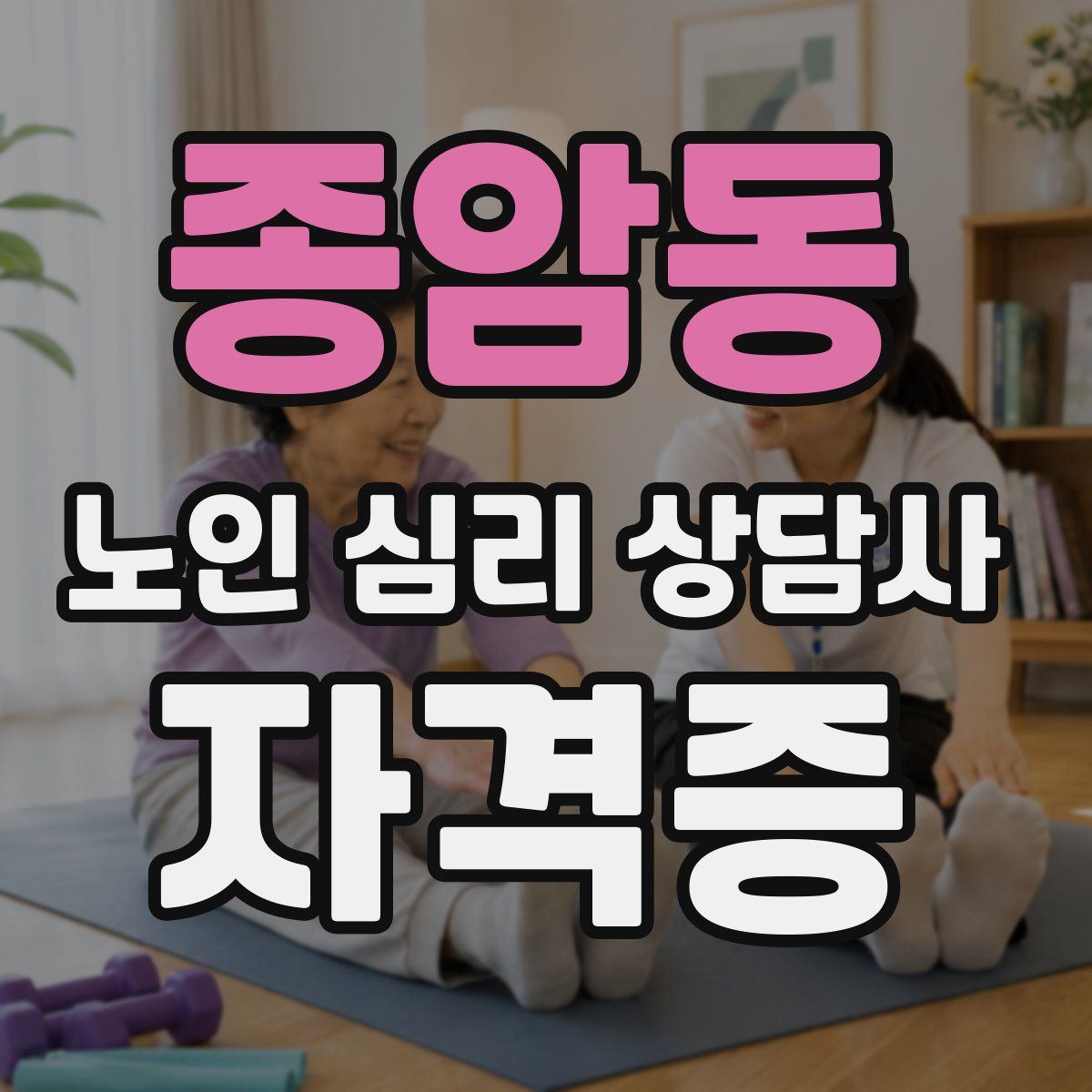 종암동 노인 심리 상담사 자격증