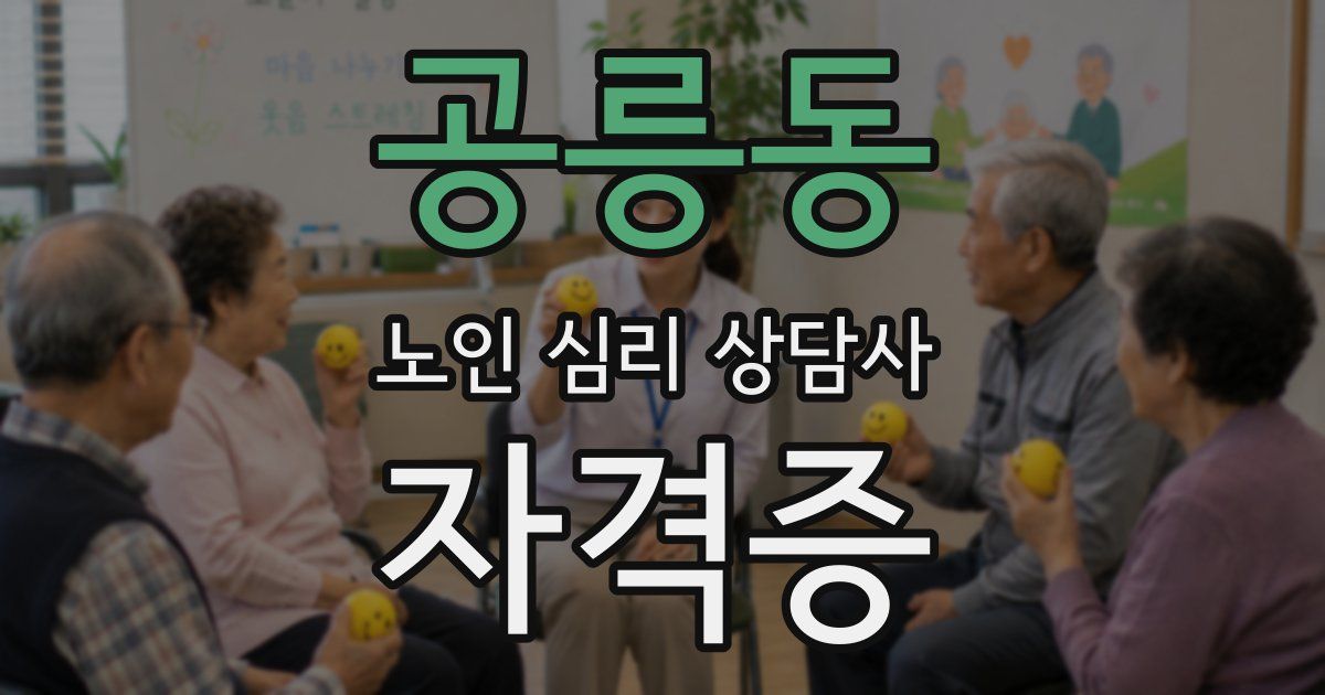 공릉동 노인 심리 상담사 자격증
