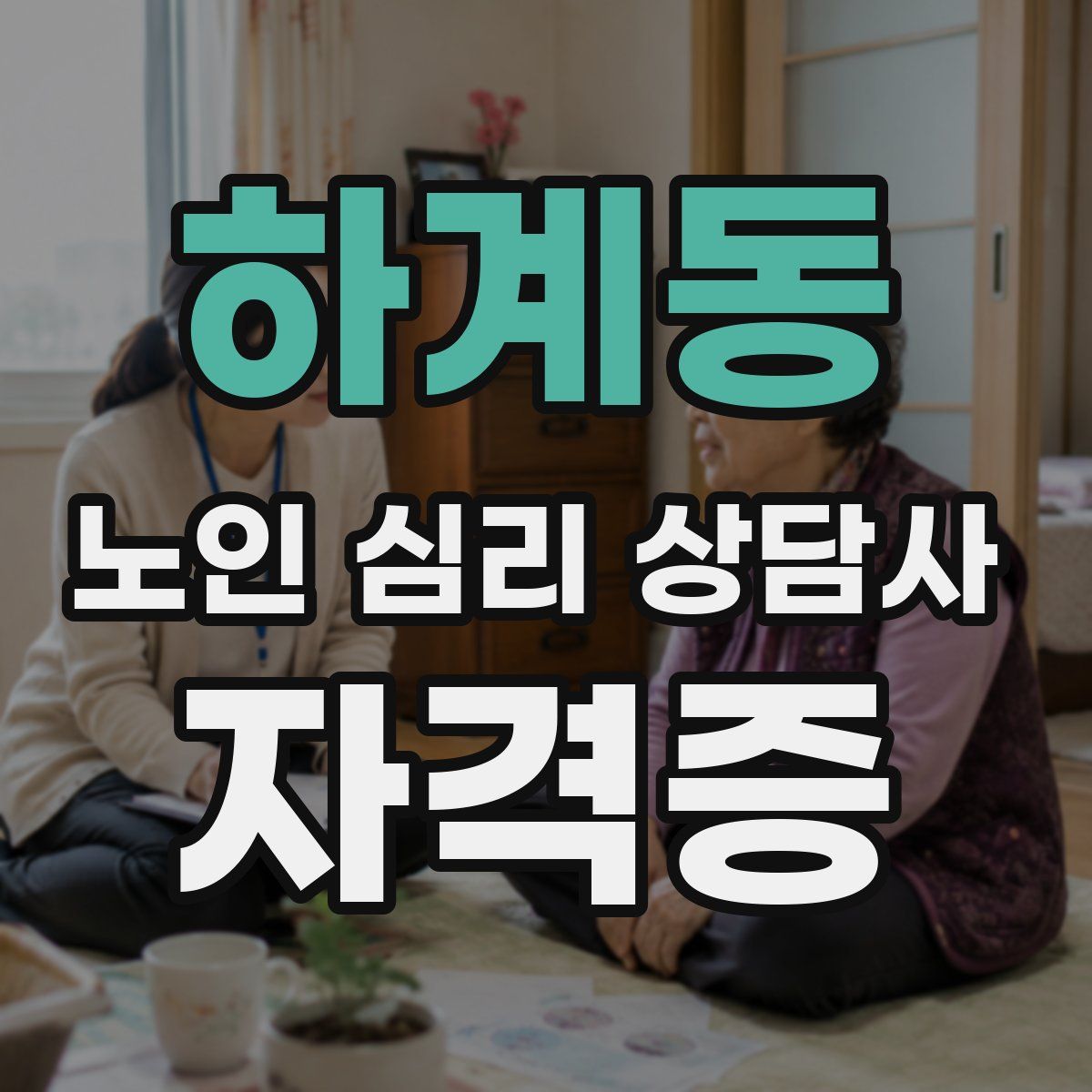 하계동 노인 심리 상담사 자격증
