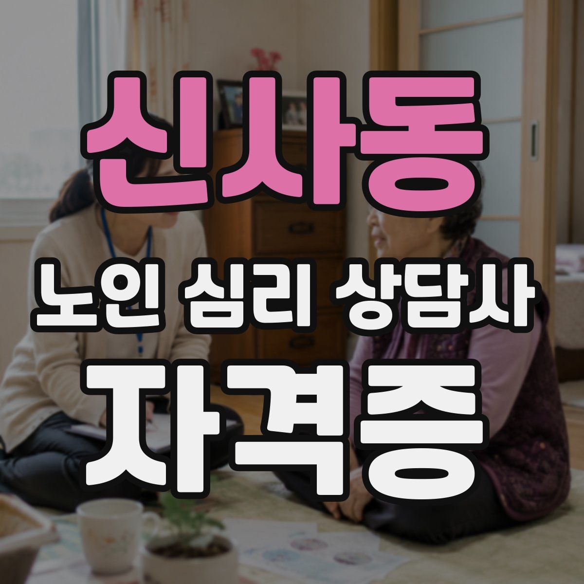 신사동 노인 심리 상담사 자격증