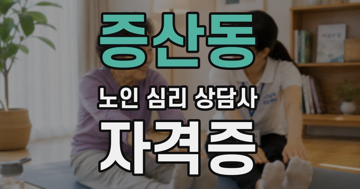 증산동 노인 심리 상담사 자격증