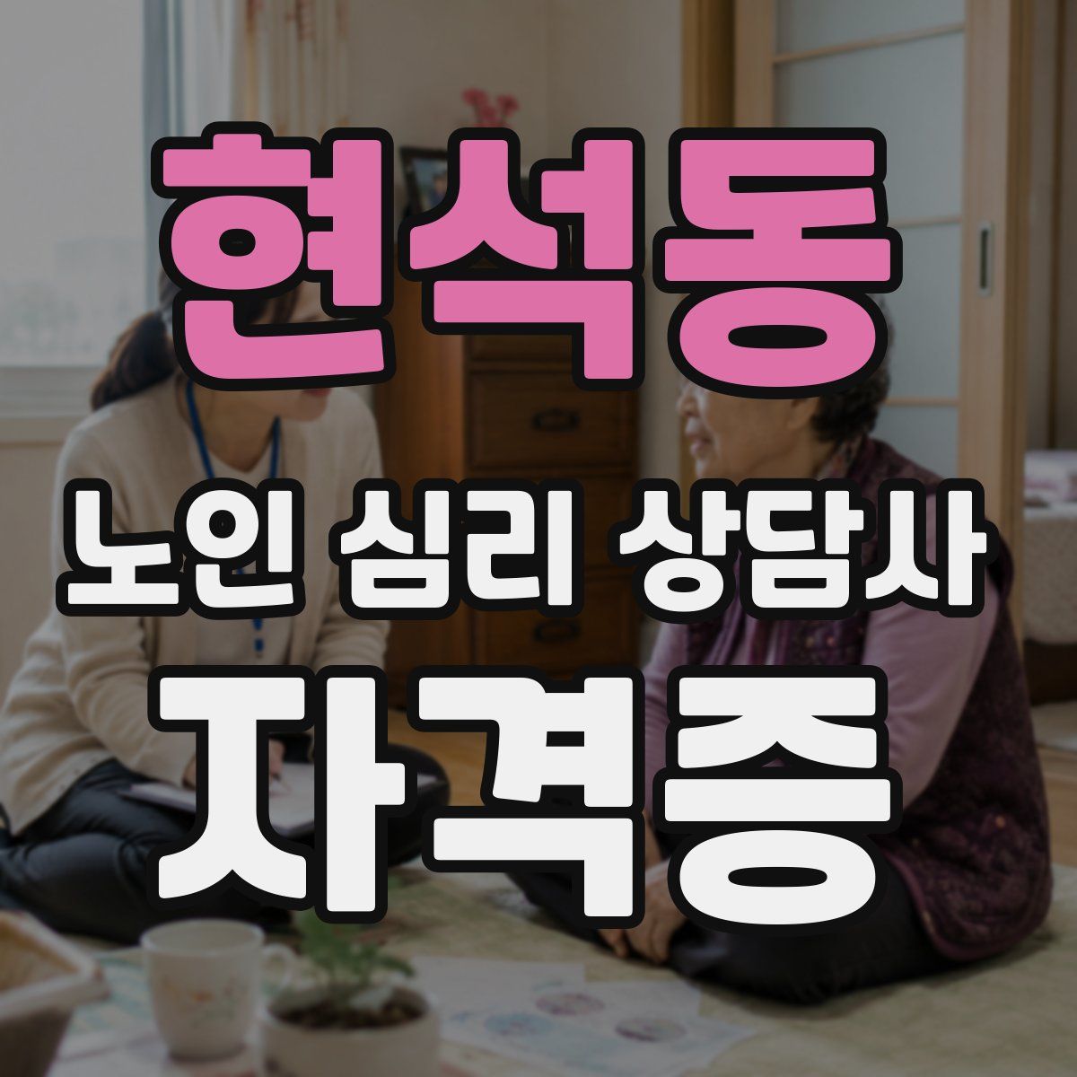 현석동 노인 심리 상담사 자격증