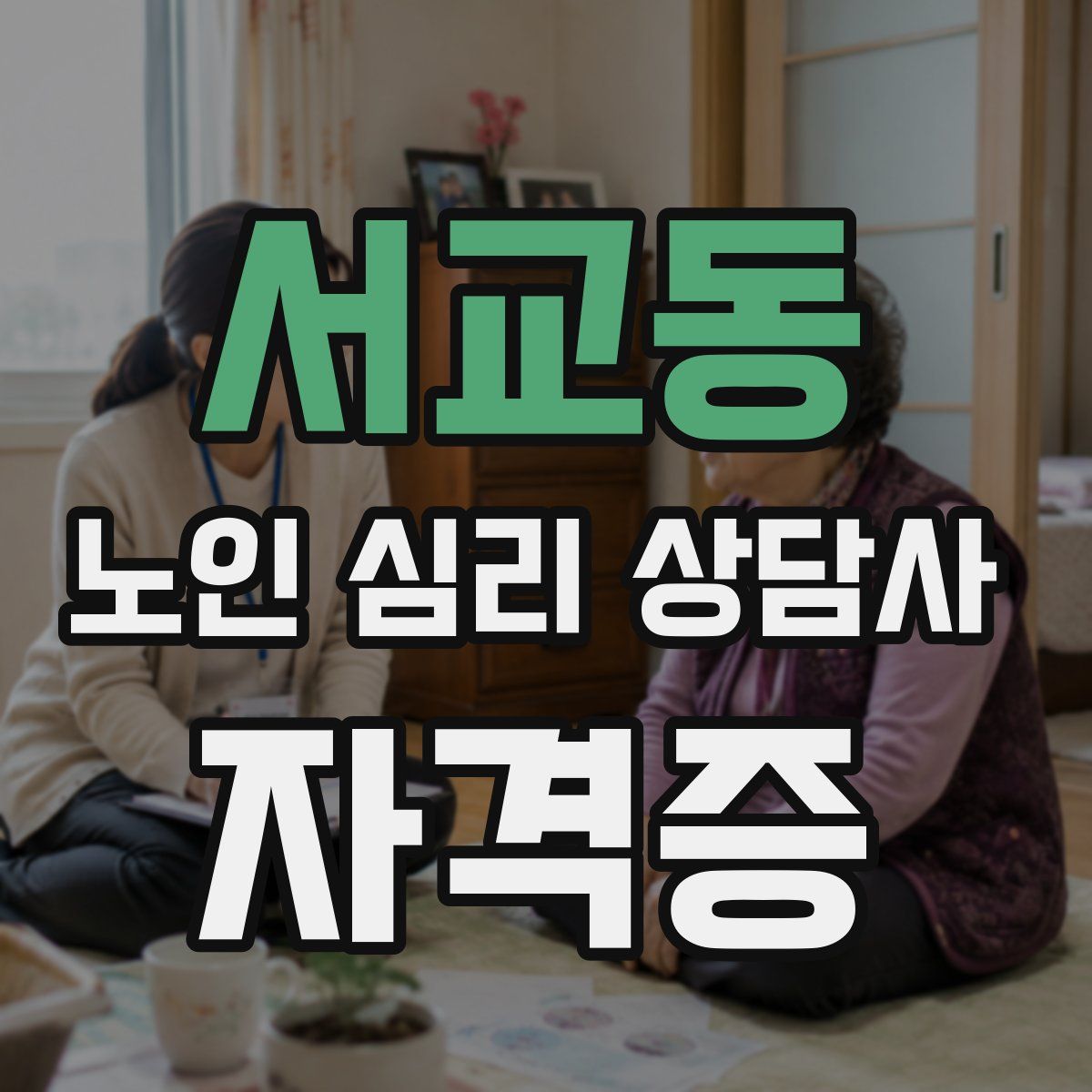 서교동 노인 심리 상담사 자격증