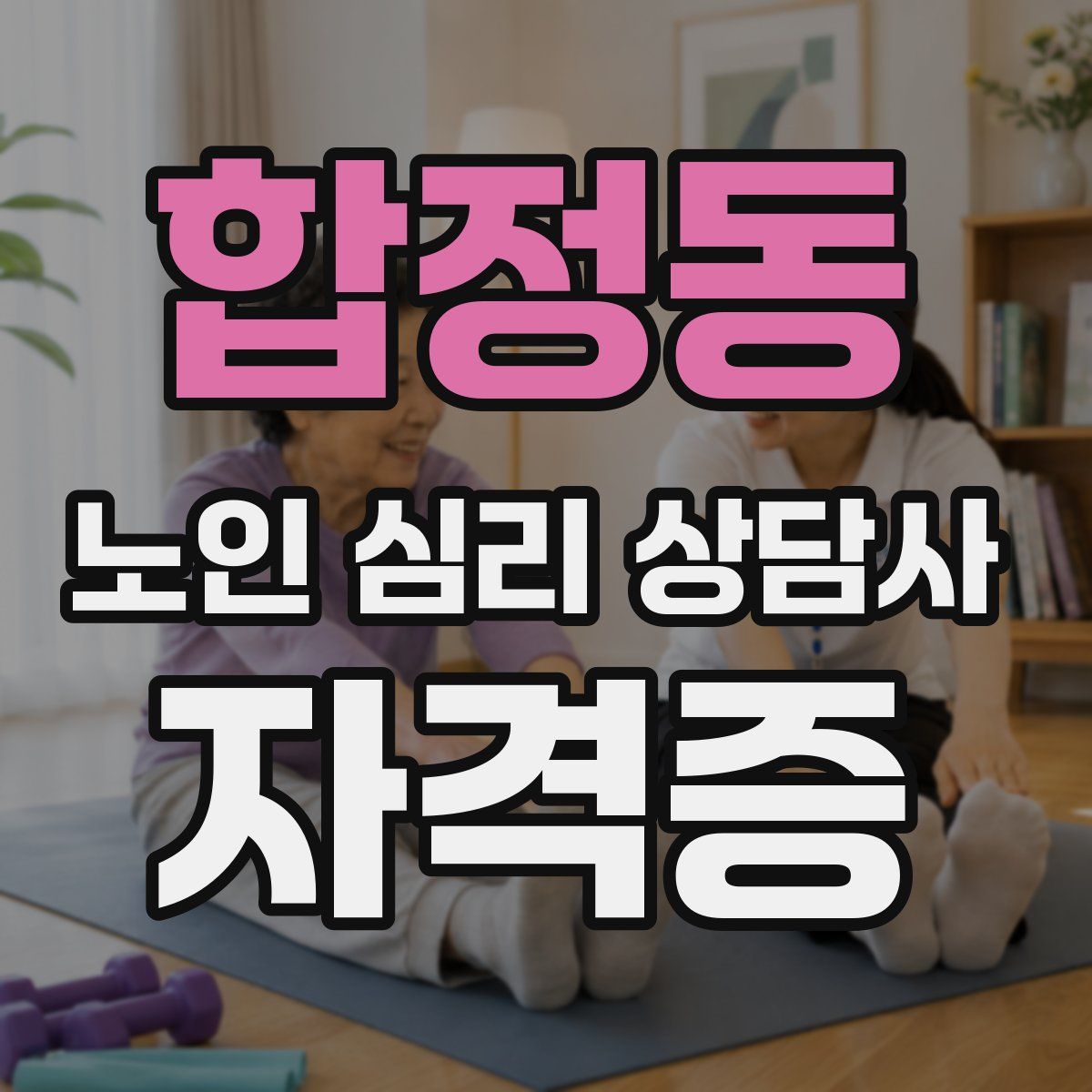 합정동 노인 심리 상담사 자격증