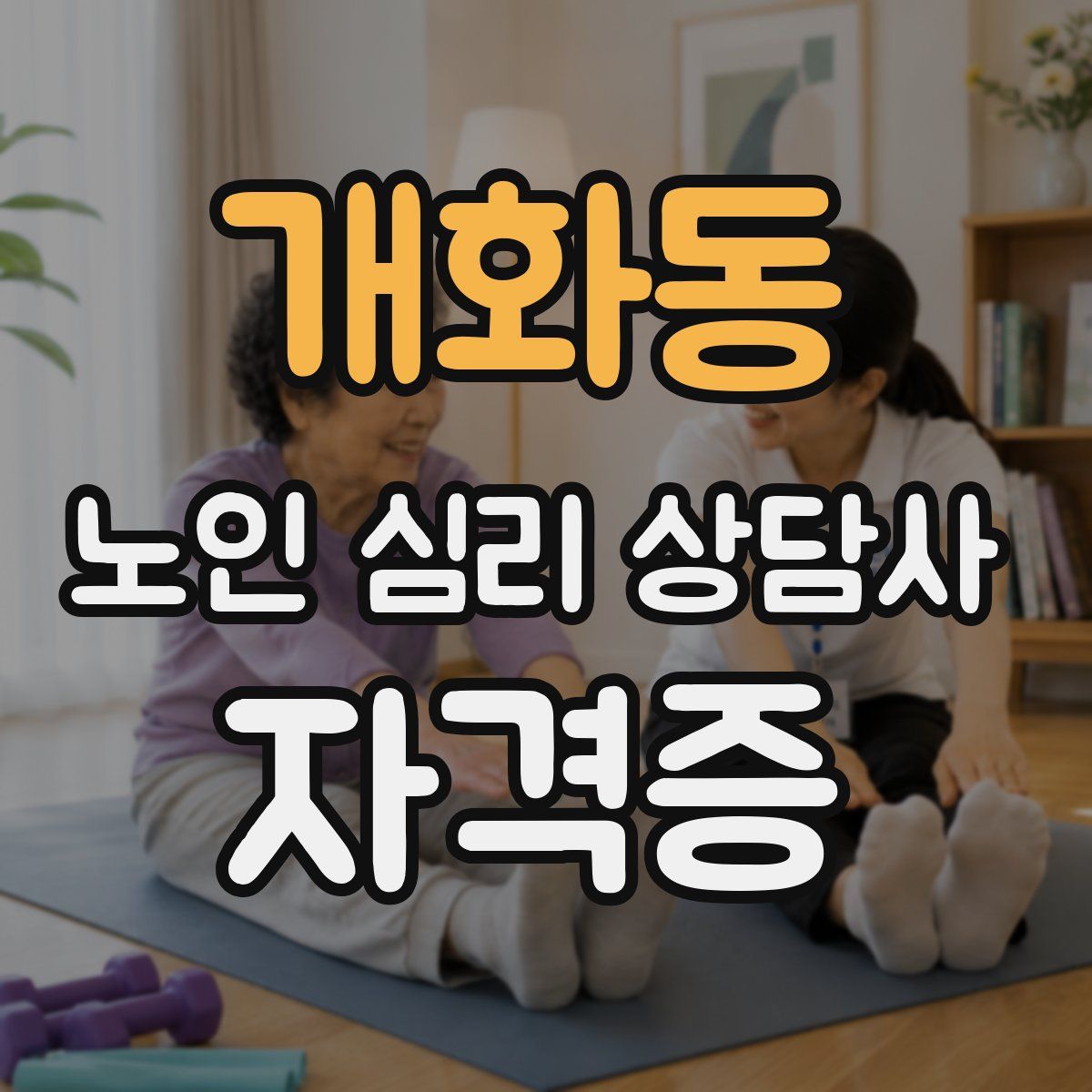 개화동 노인 심리 상담사 자격증
