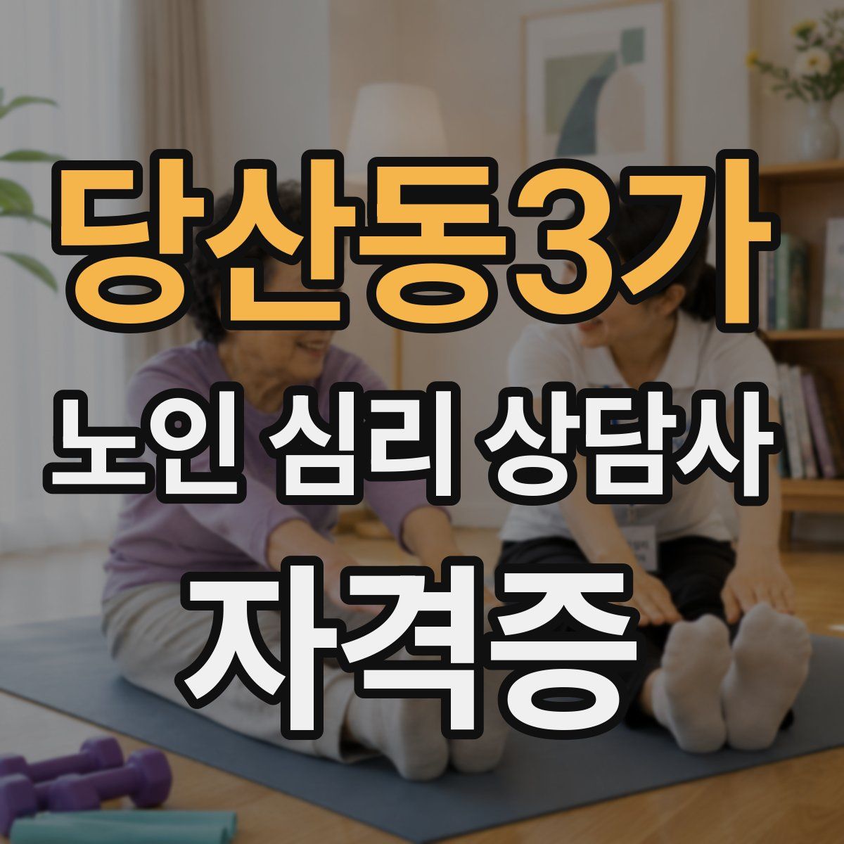 당산동3가 노인 심리 상담사 자격증