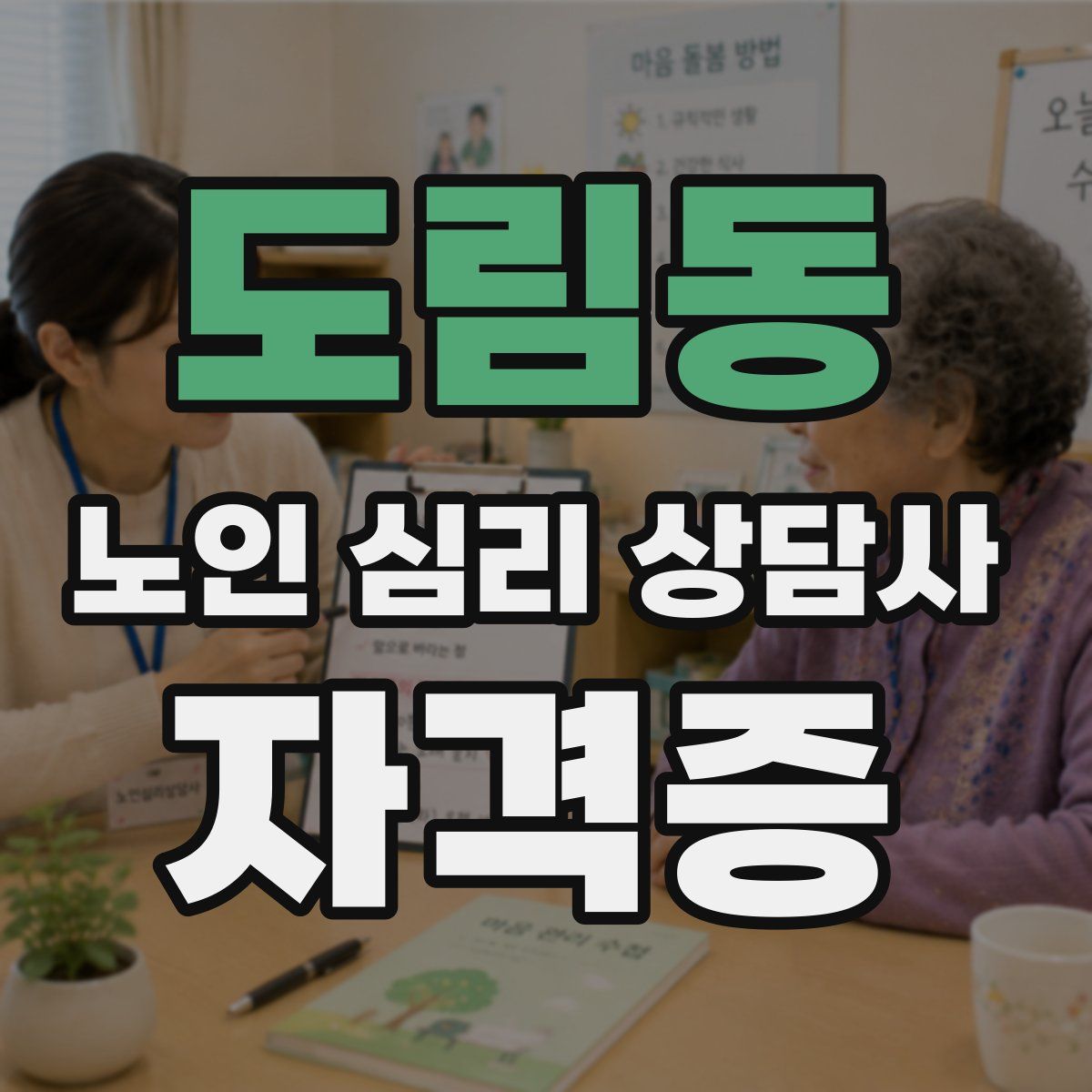 도림동 노인 심리 상담사 자격증
