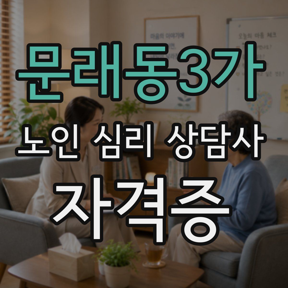 문래동3가 노인 심리 상담사 자격증