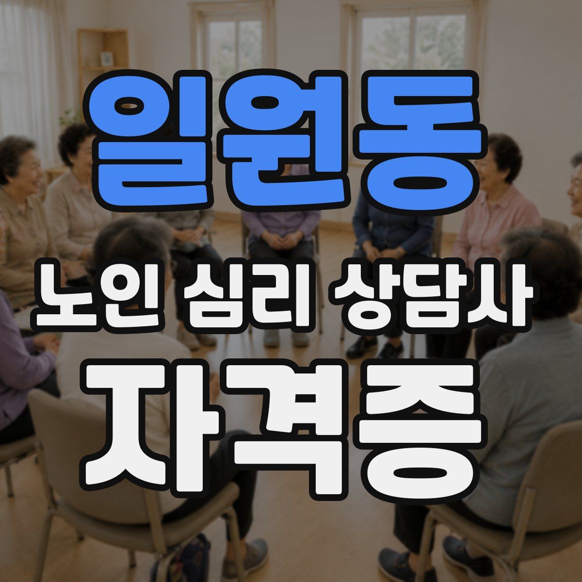일원동 노인 심리 상담사 자격증