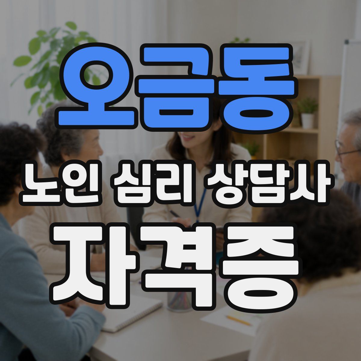 오금동 노인 심리 상담사 자격증