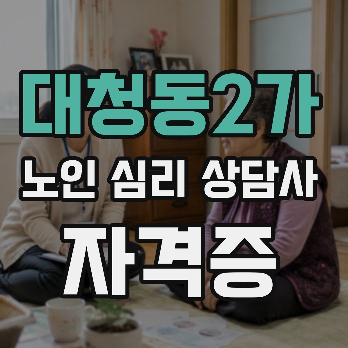 대청동2가 노인 심리 상담사 자격증
