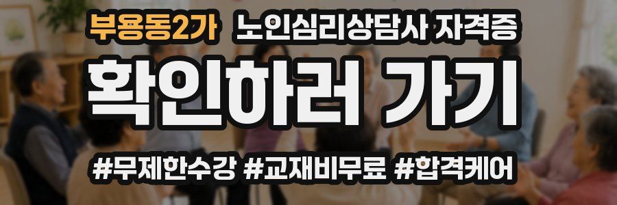 부용동2가 노인 심리 상담사 자격증