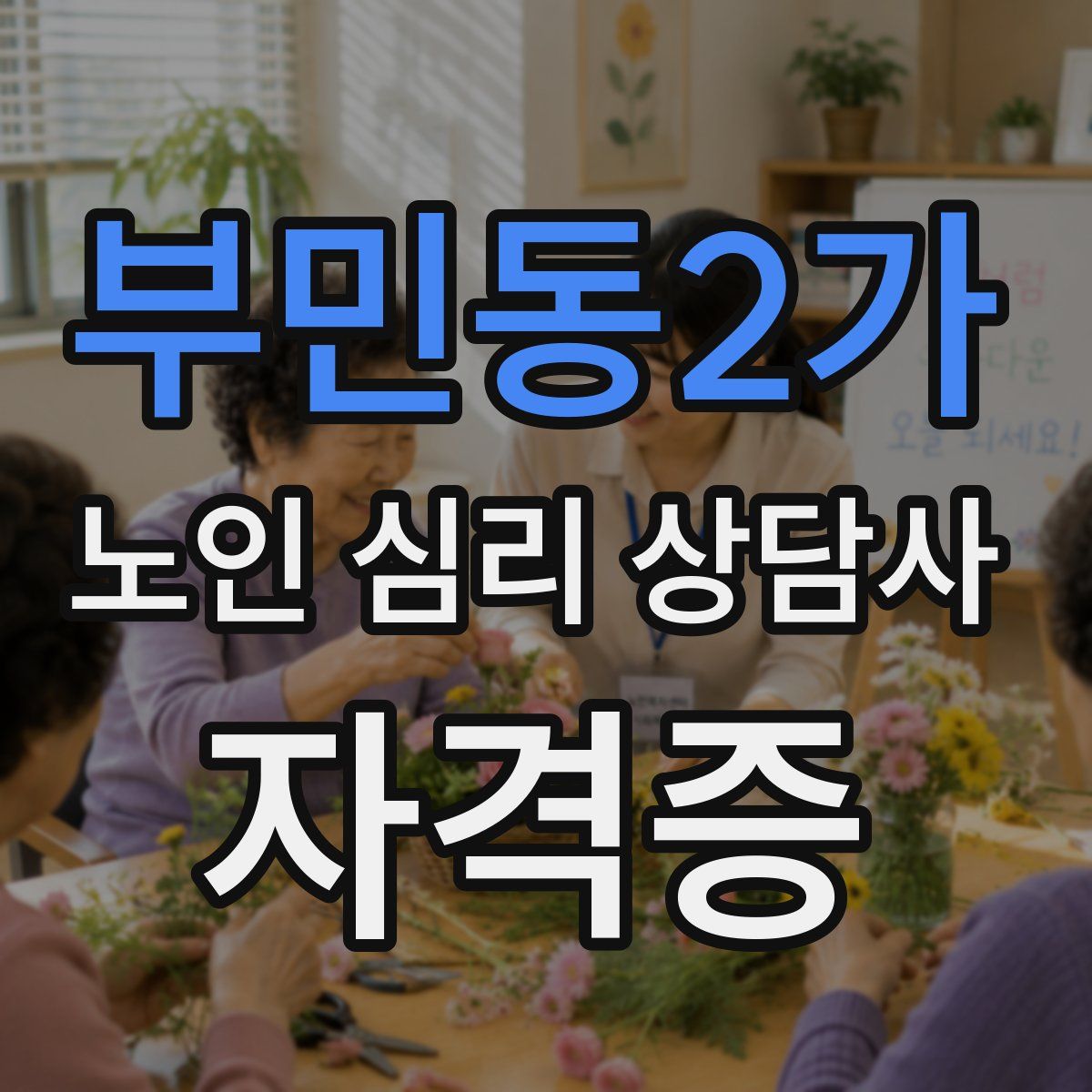 부민동2가 노인 심리 상담사 자격증