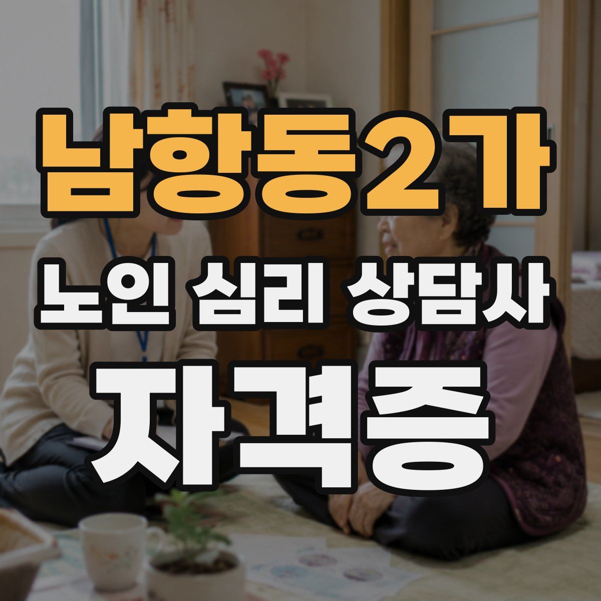 남항동2가 노인 심리 상담사 자격증
