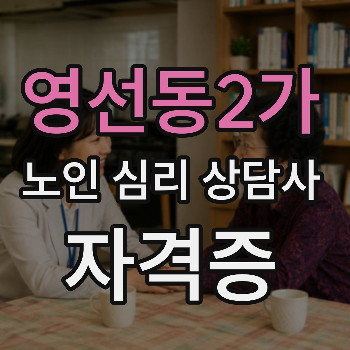 영선동2가 노인 심리 상담사 자격증