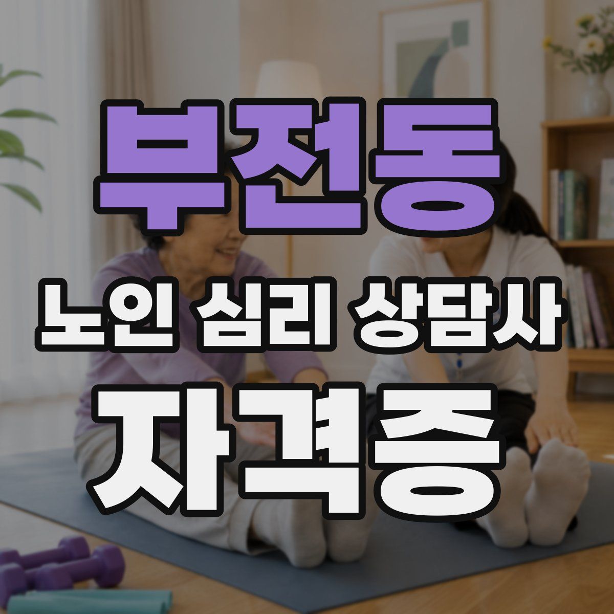 부전동 노인 심리 상담사 자격증