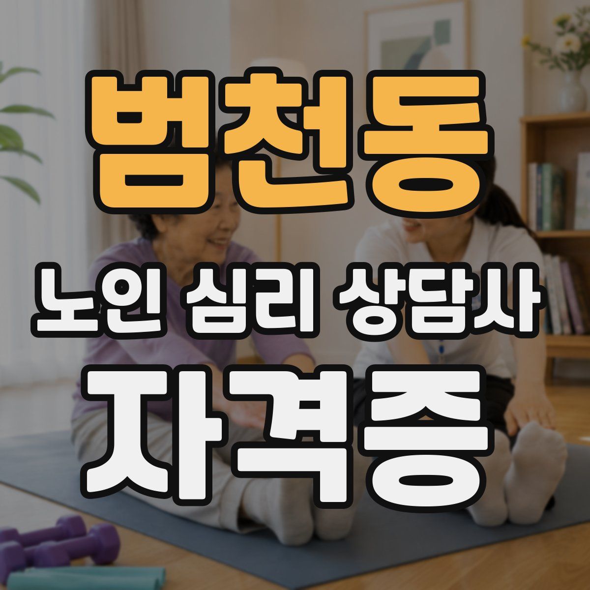 범천동 노인 심리 상담사 자격증