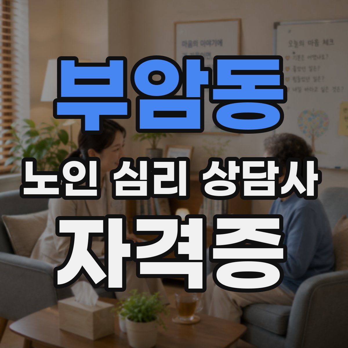 부암동 노인 심리 상담사 자격증