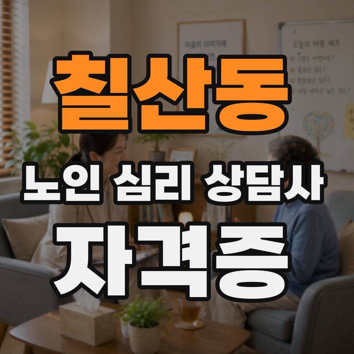 칠산동 노인 심리 상담사 자격증
