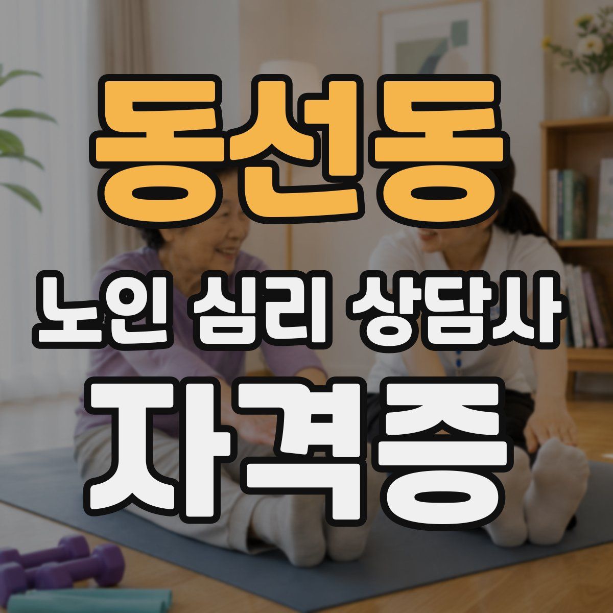 동선동 노인 심리 상담사 자격증