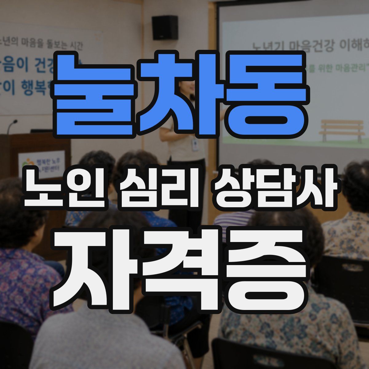 눌차동 노인 심리 상담사 자격증