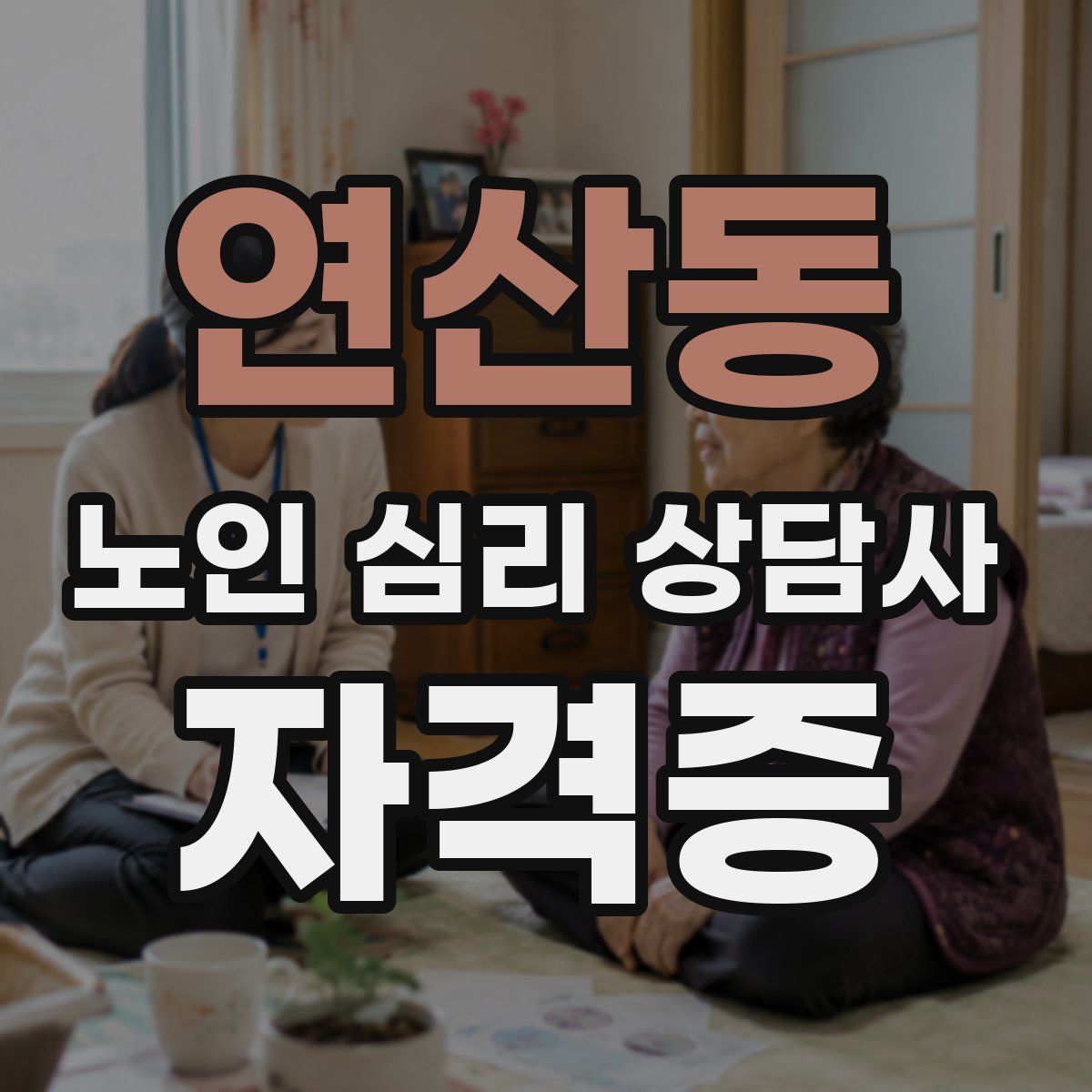 연산동 노인 심리 상담사 자격증