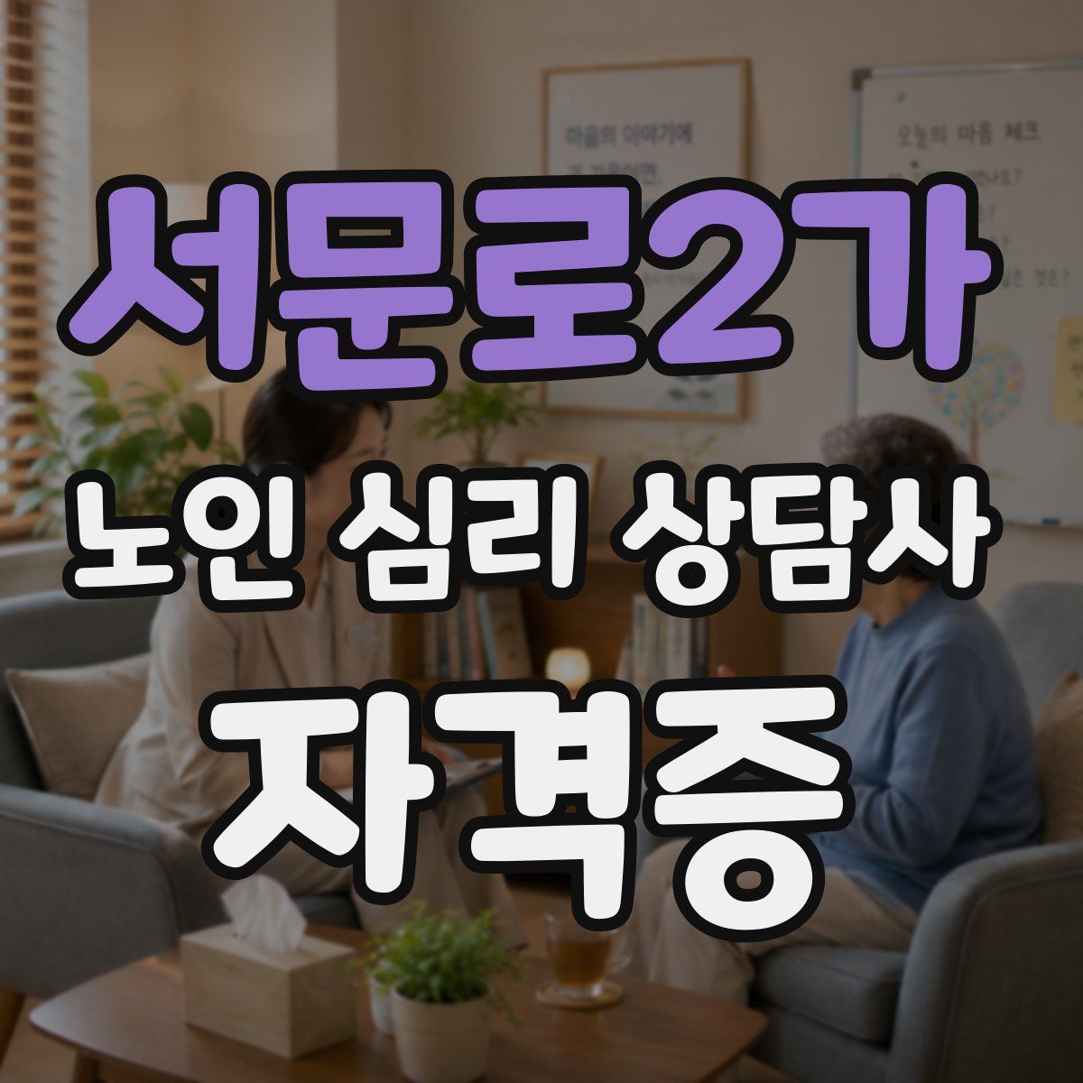 서문로2가 노인 심리 상담사 자격증