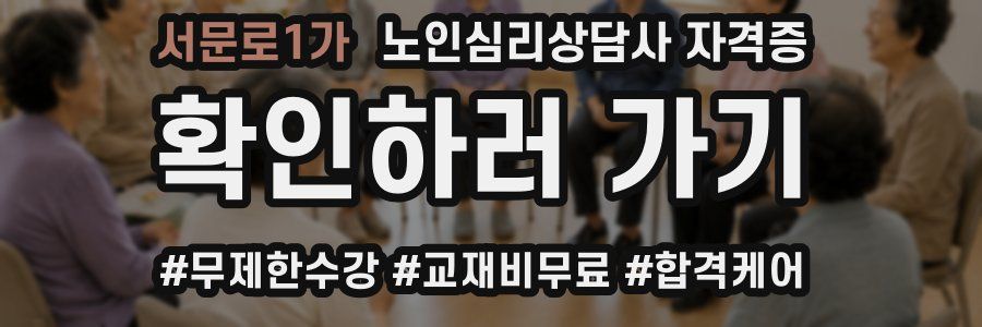 서문로1가 노인 심리 상담사 자격증