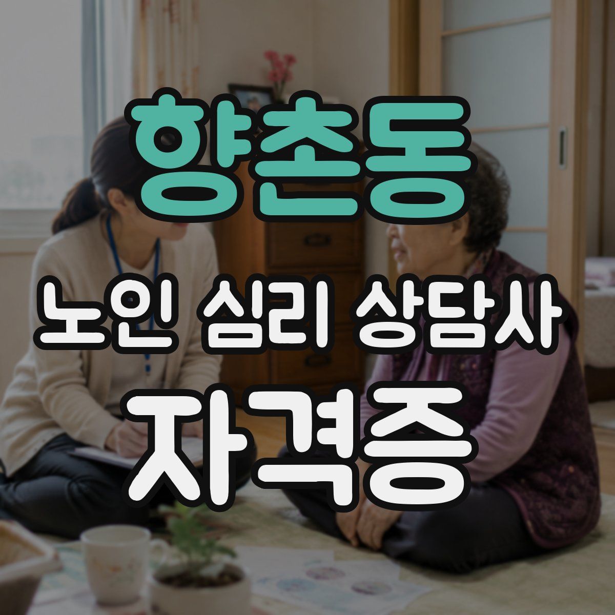 향촌동 노인 심리 상담사 자격증