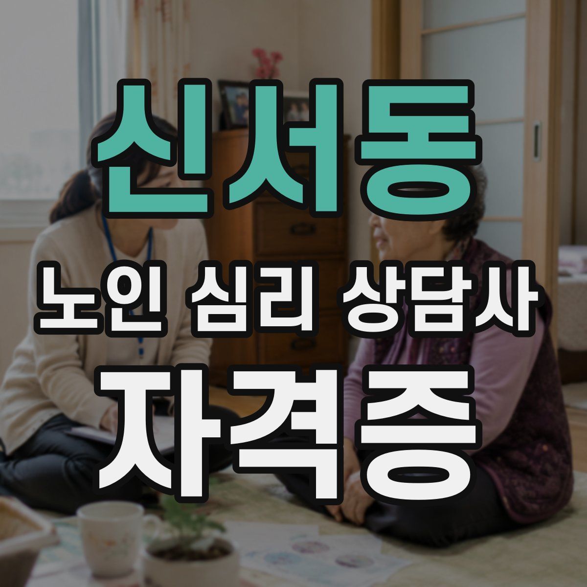 신서동 노인 심리 상담사 자격증