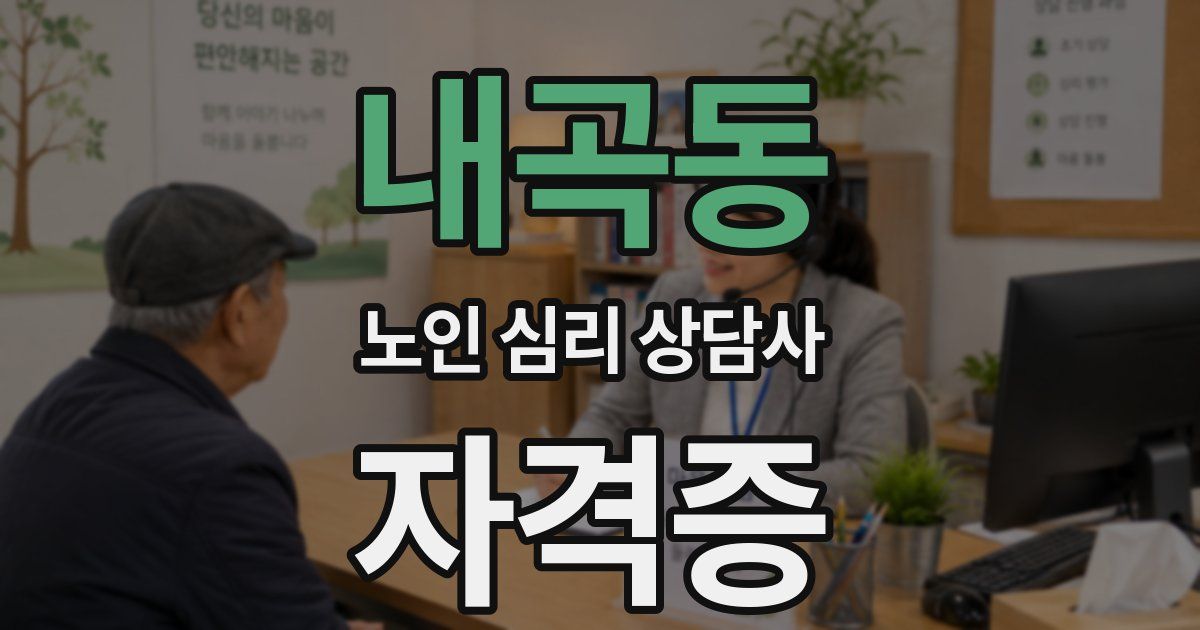 내곡동 노인 심리 상담사 자격증