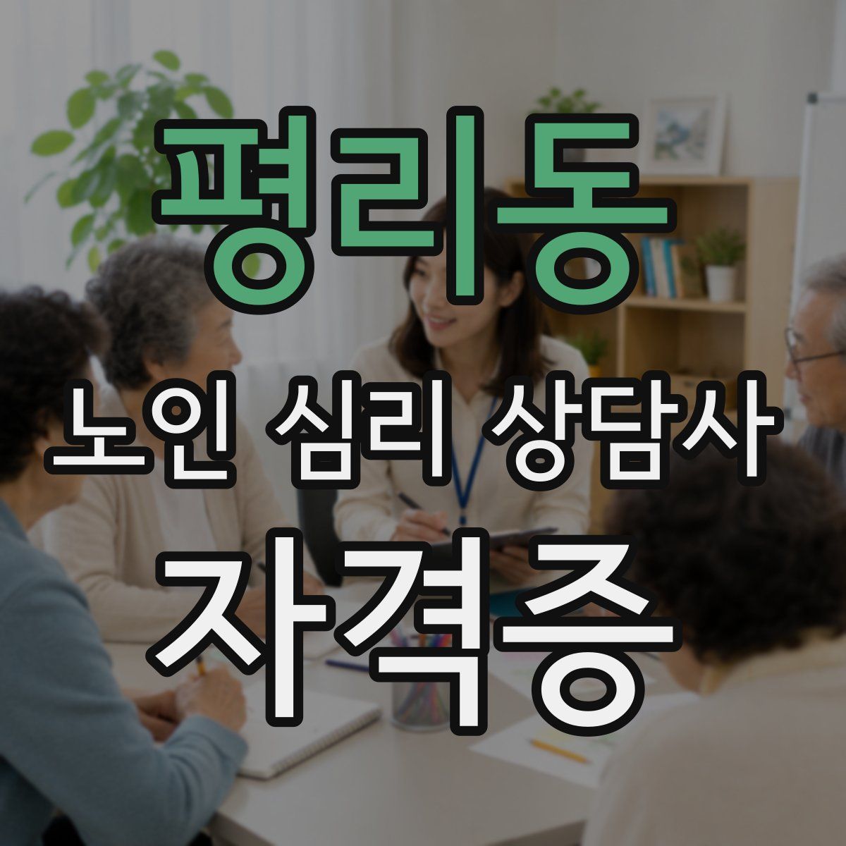 평리동 노인 심리 상담사 자격증