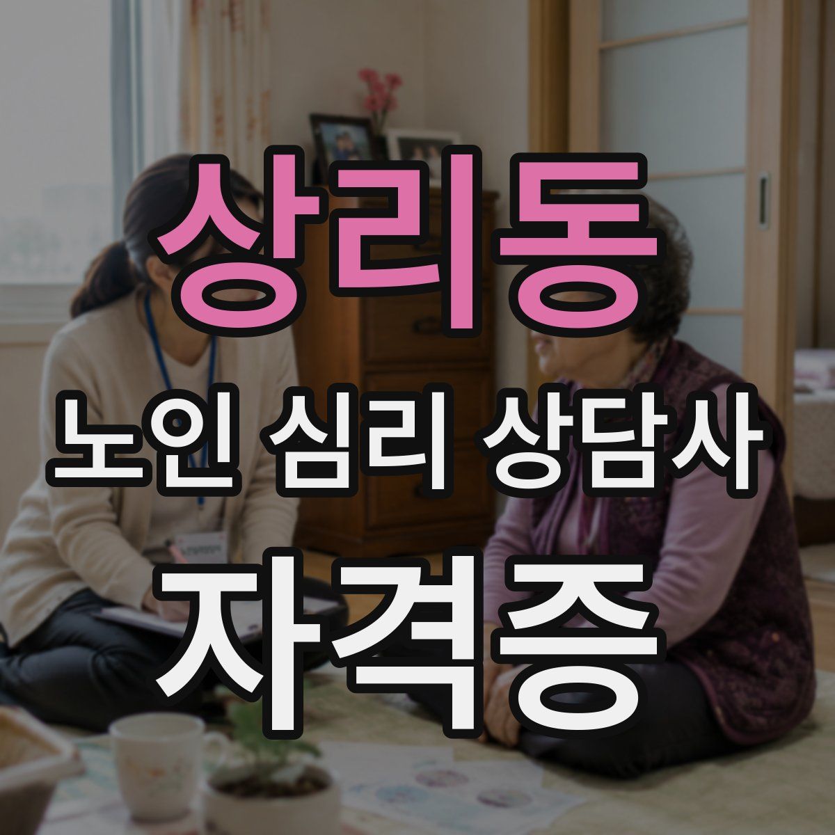 상리동 노인 심리 상담사 자격증