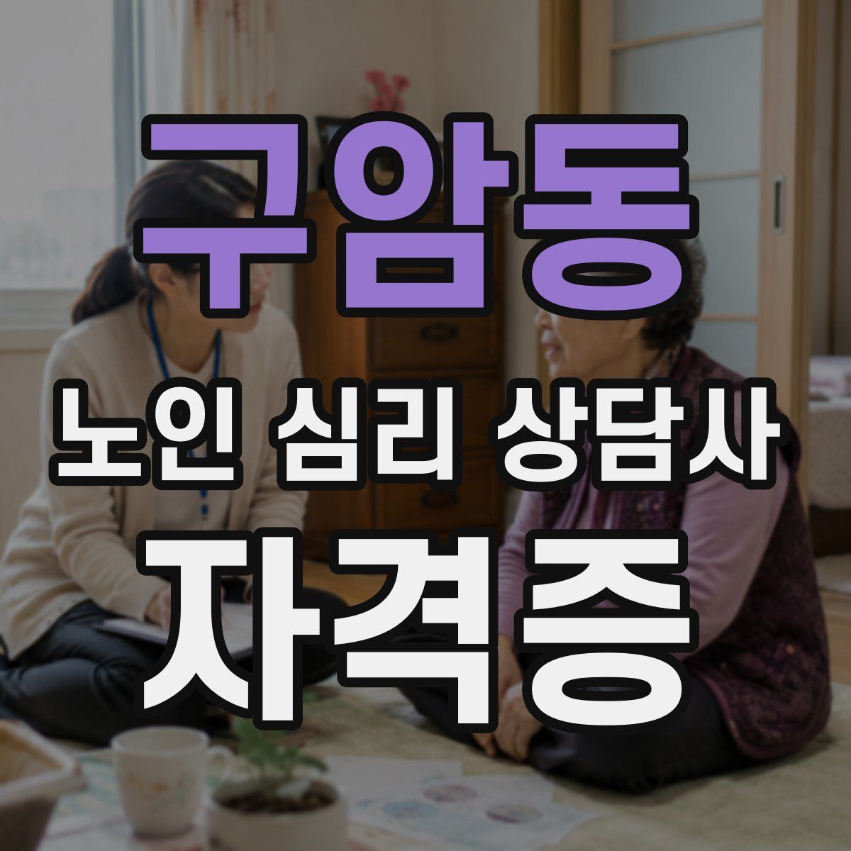 구암동 노인 심리 상담사 자격증