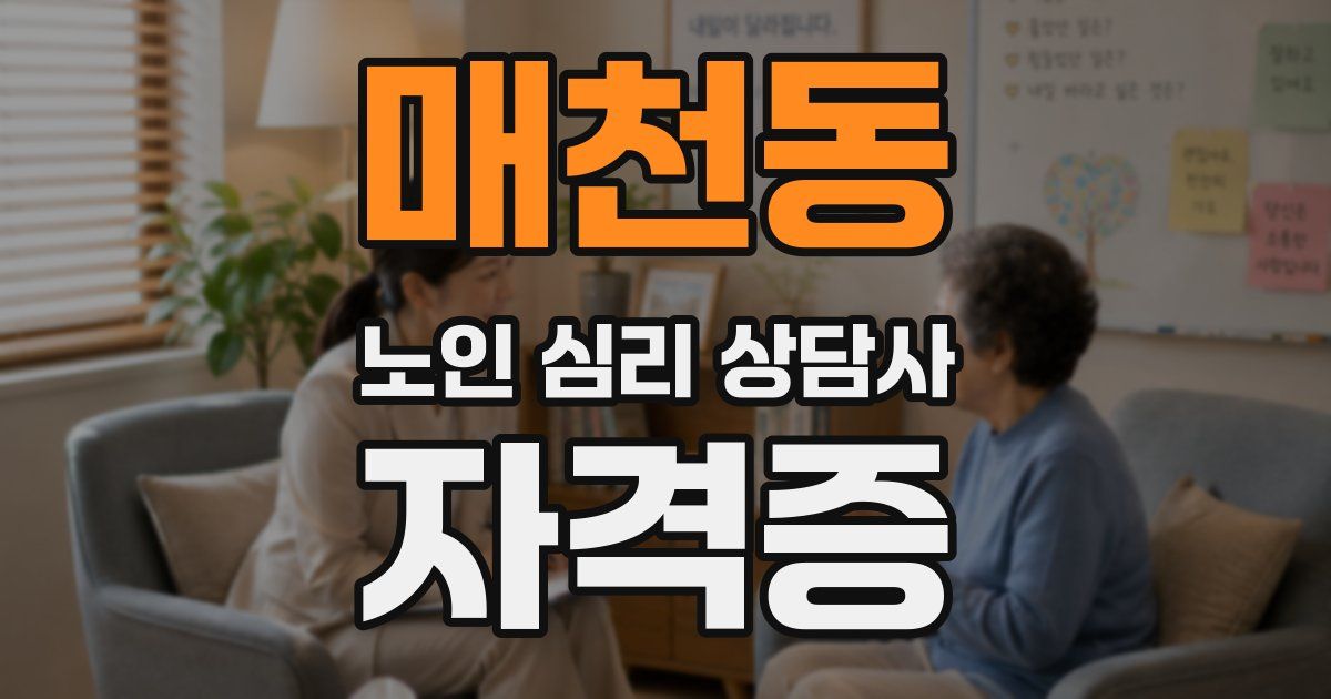 매천동 노인 심리 상담사 자격증
