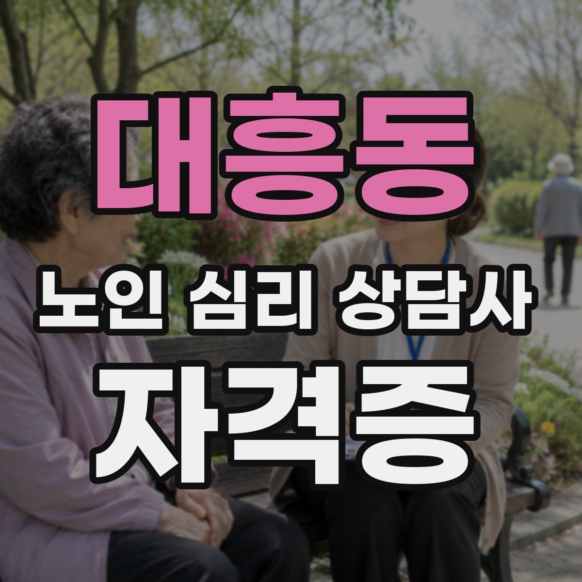 대흥동 노인 심리 상담사 자격증