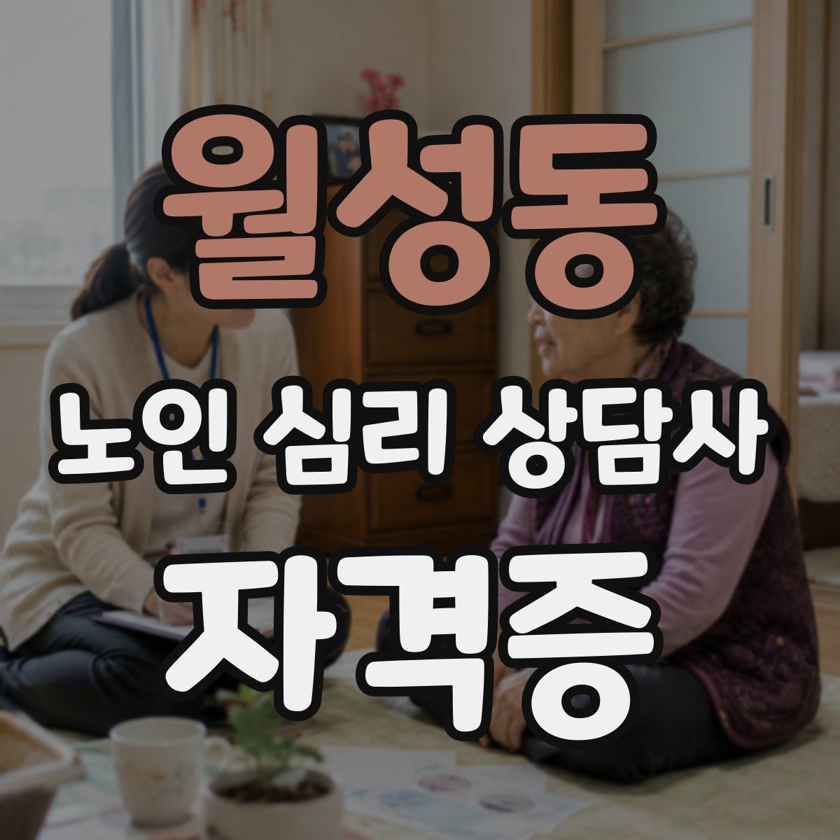 월성동 노인 심리 상담사 자격증
